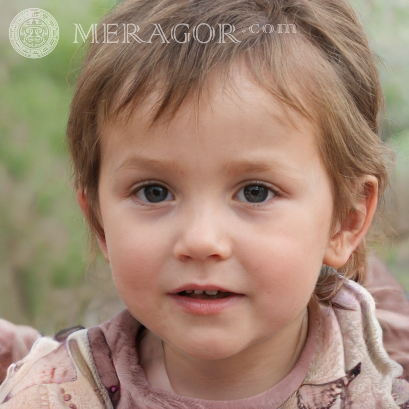 Foto da capa de uma linda garotinha Rostos de meninas Europeus Russos Meninas