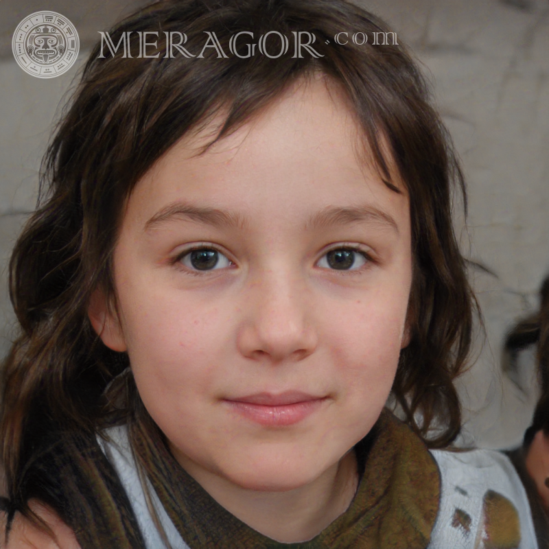 Überlege dir einen Avatar für ein kleines Mädchen für eine Website Gesichter von kleinen Mädchen Europäer Russen Maedchen