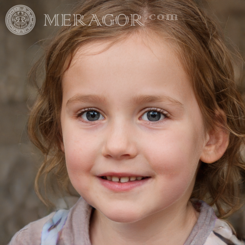 Rosto de menina fotográfica de 4 anos Rostos de meninas Europeus Russos Meninas