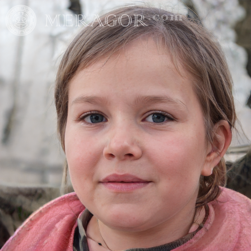 Picture of a girl's face 110 by 110 pixels Faces of small girls Europeans Russians Small girls