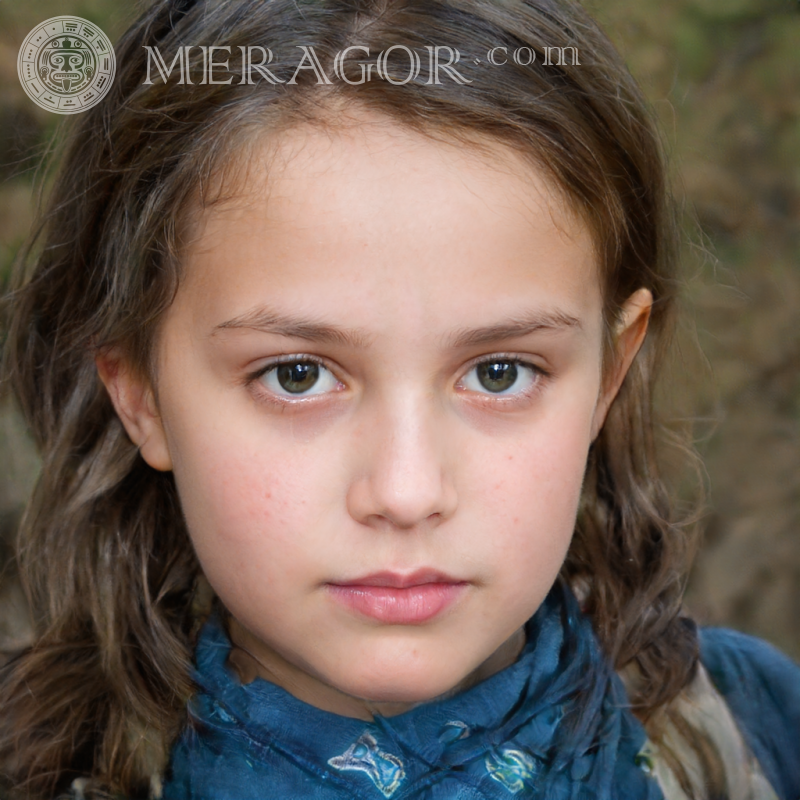 Photo of young girls 10 years old Faces of small girls Europeans Russians Small girls