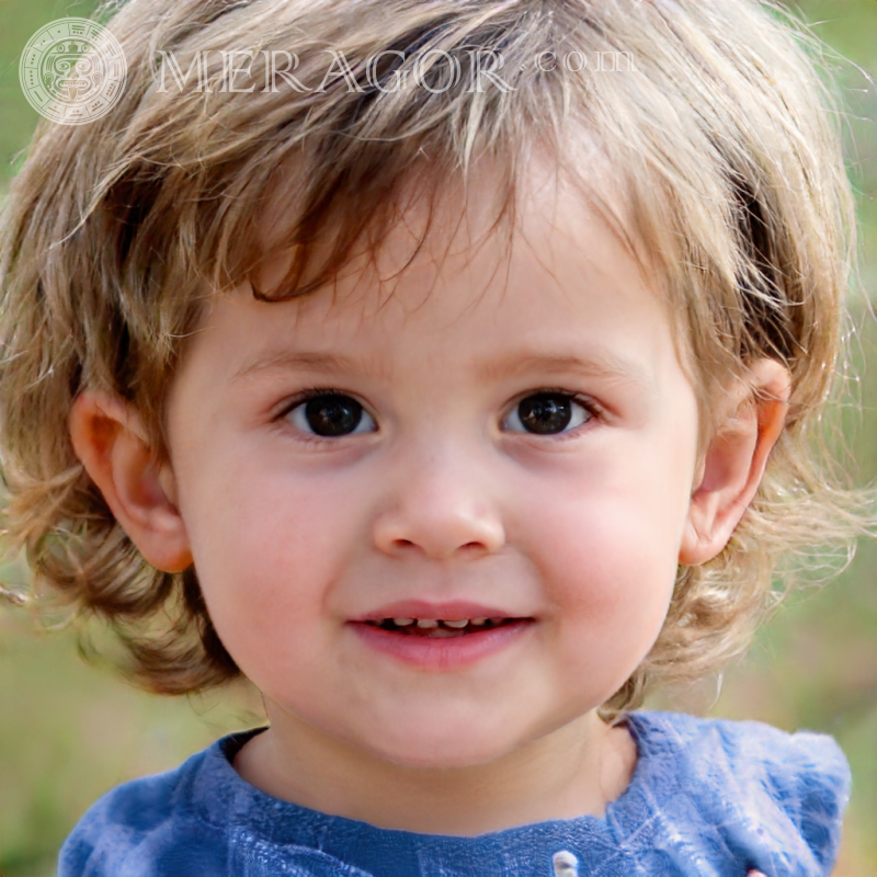 Photo of a little girl with a big head Faces of small girls Europeans Russians Small girls