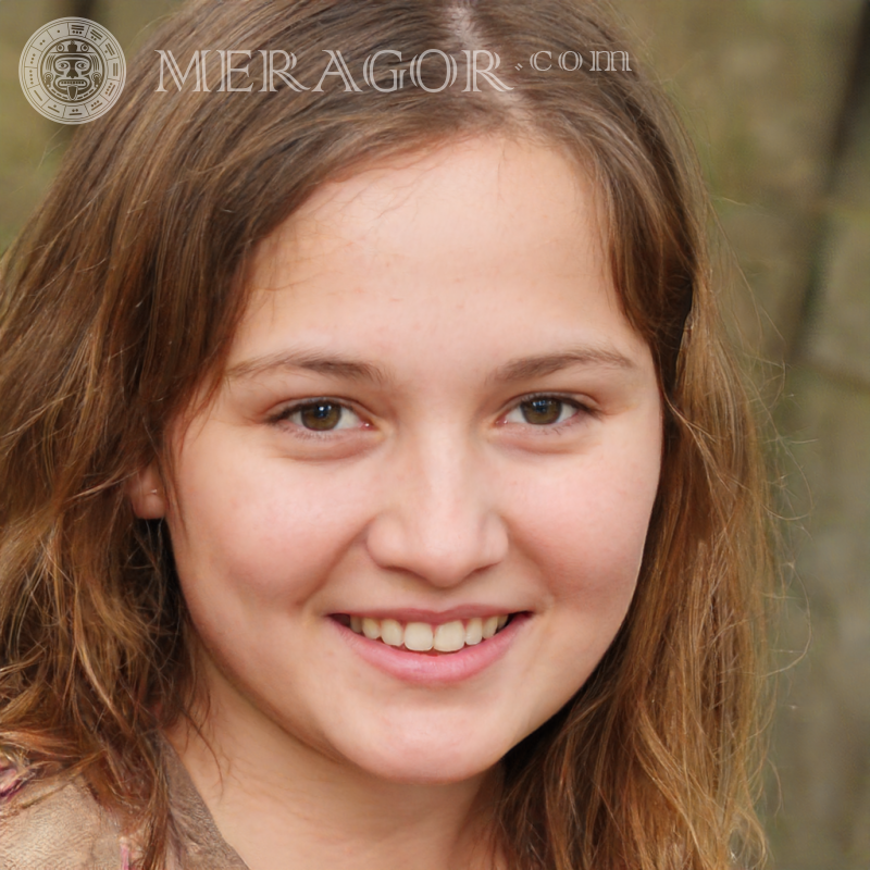 Retrato de uma garota de 16 anos Rostos de meninas Europeus Russos Meninas