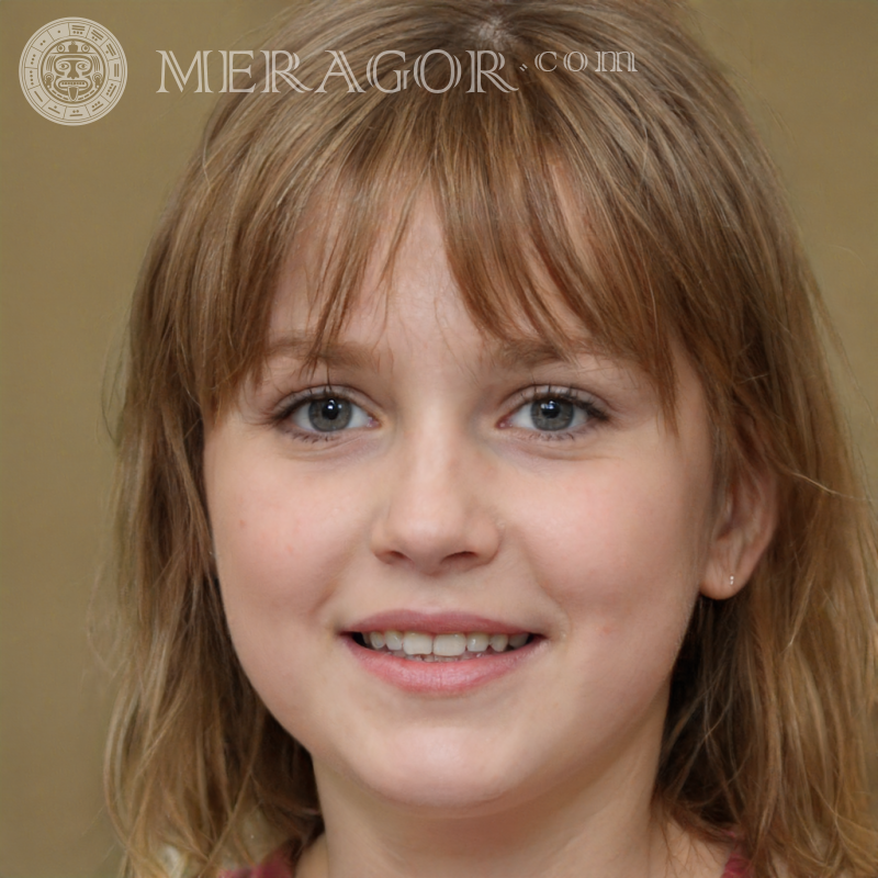 Porträt eines 15-jährigen Mädchens Gesichter von kleinen Mädchen Europäer Russen Maedchen