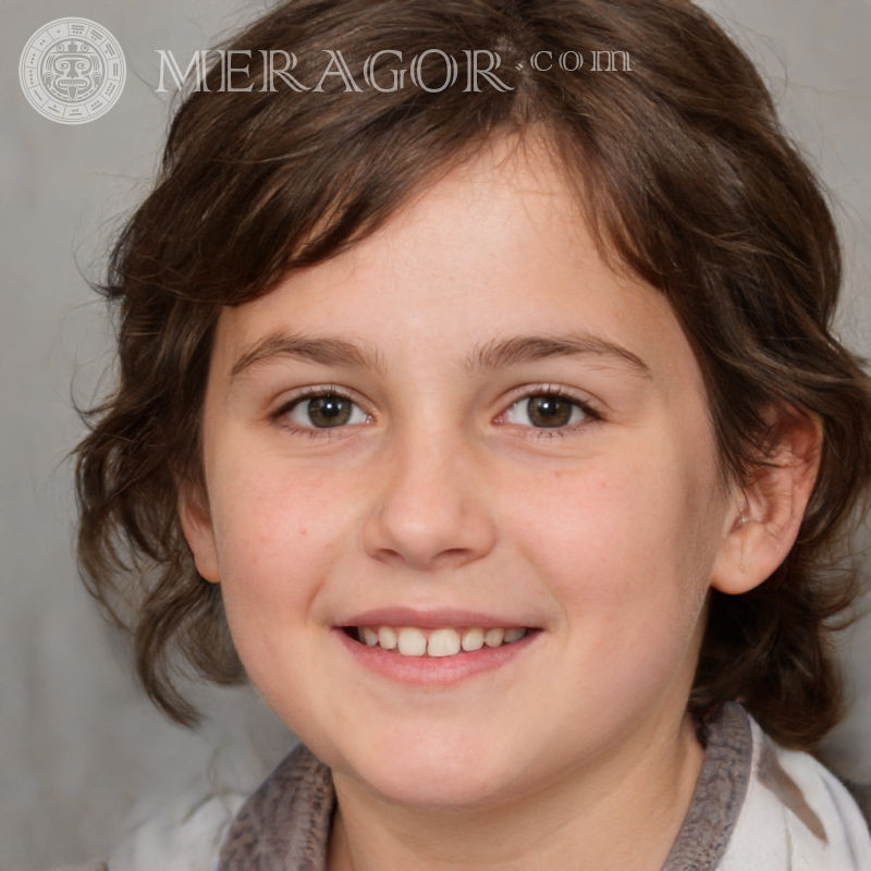 Retrato de una niña en la foto de perfil de 10 años Rostros de niñas pequeñas Europeos Rusos Niñas