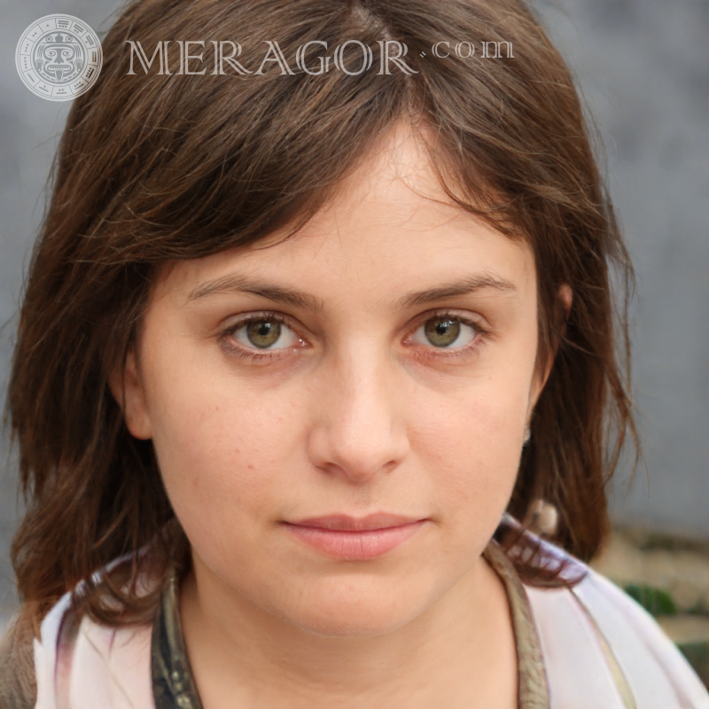 Retrato de uma menina na foto do perfil Tabor Rostos de meninas Europeus Russos Meninas