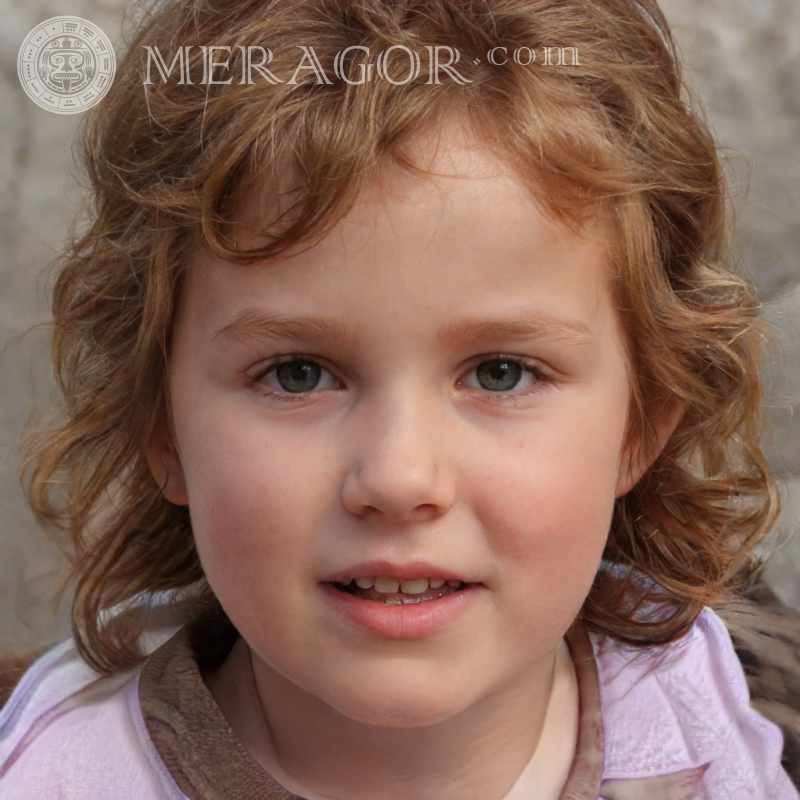 Foto von jungen einfachen Mädchen Gesichter von kleinen Mädchen Europäer Russen Maedchen