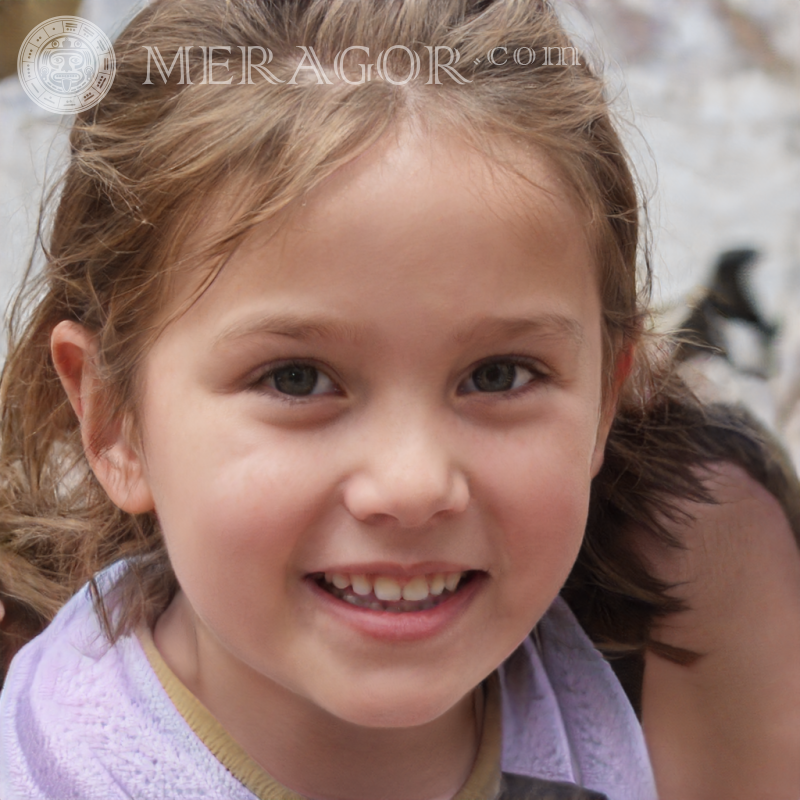 Foto de niñas de primer grado Rostros de niñas pequeñas Europeos Rusos Niñas