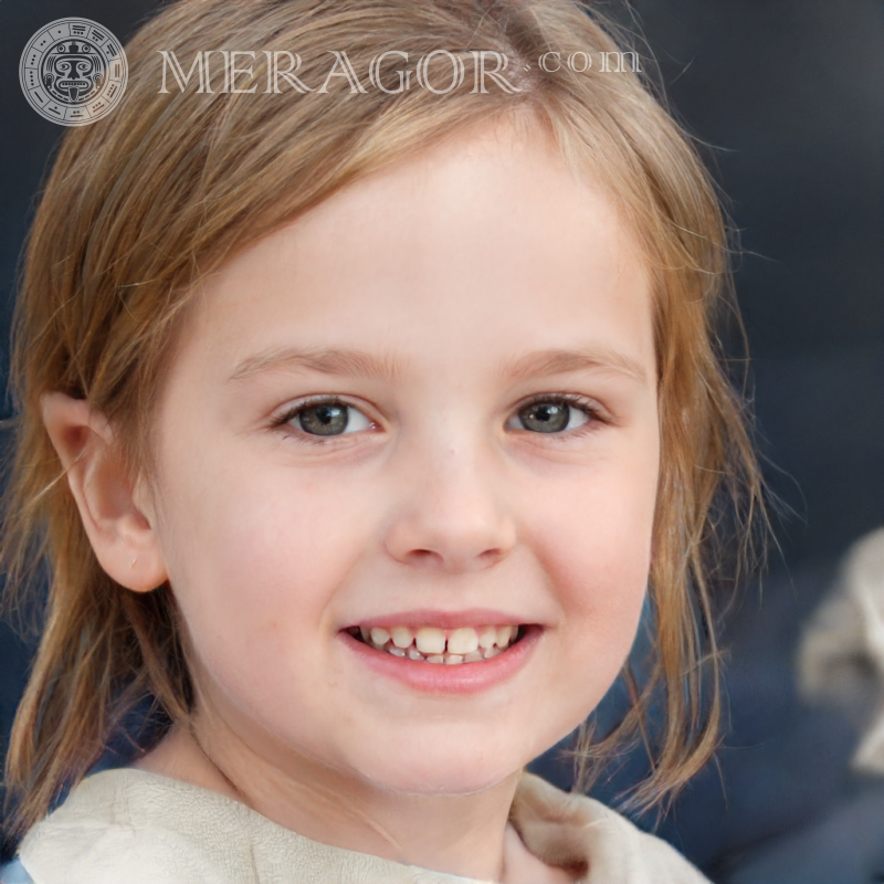 Foto von jungen Mädchen exklusiv Gesichter von kleinen Mädchen Europäer Russen Maedchen