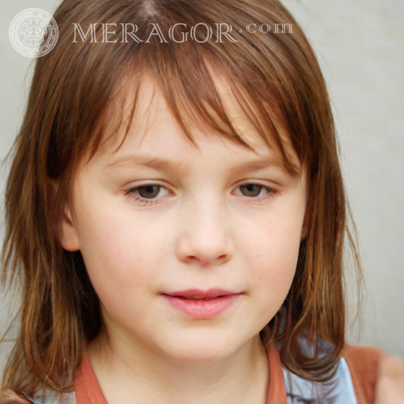Imagen con una niña 100 x 100 píxeles Rostros de niñas pequeñas Europeos Rusos Niñas