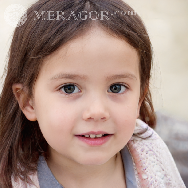 Foto de uma menina com olhos grandes Rostos de meninas Europeus Russos Meninas