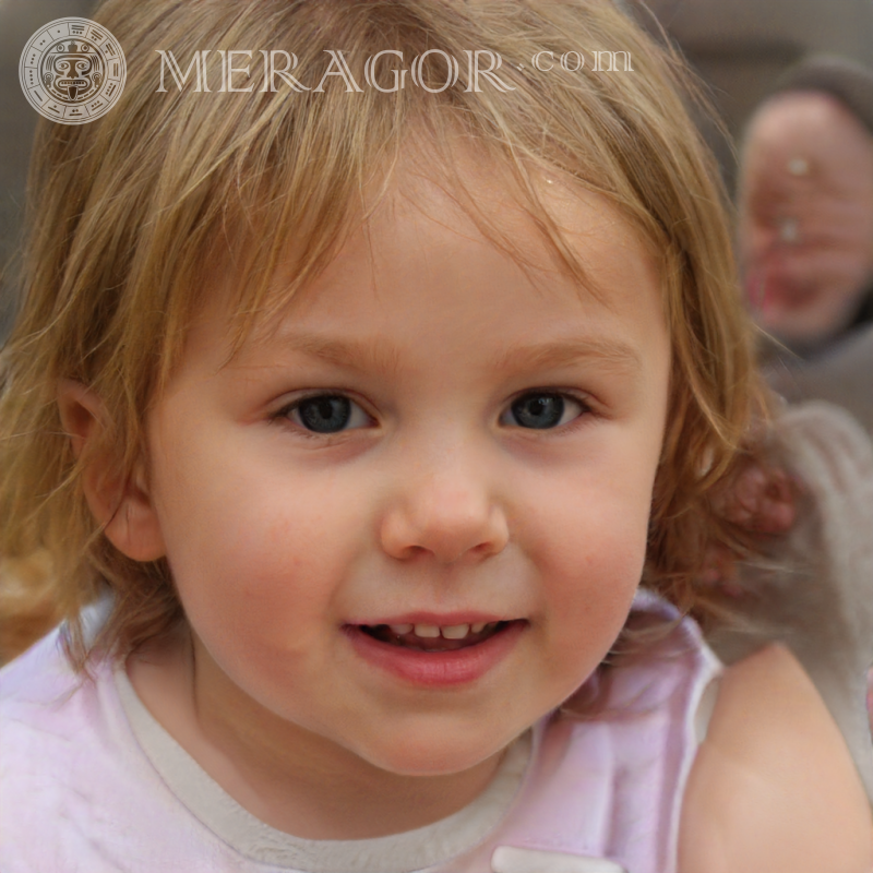 Hermosos avatares para niñas 190 x 190 píxeles Rostros de niñas pequeñas Europeos Rusos Niñas