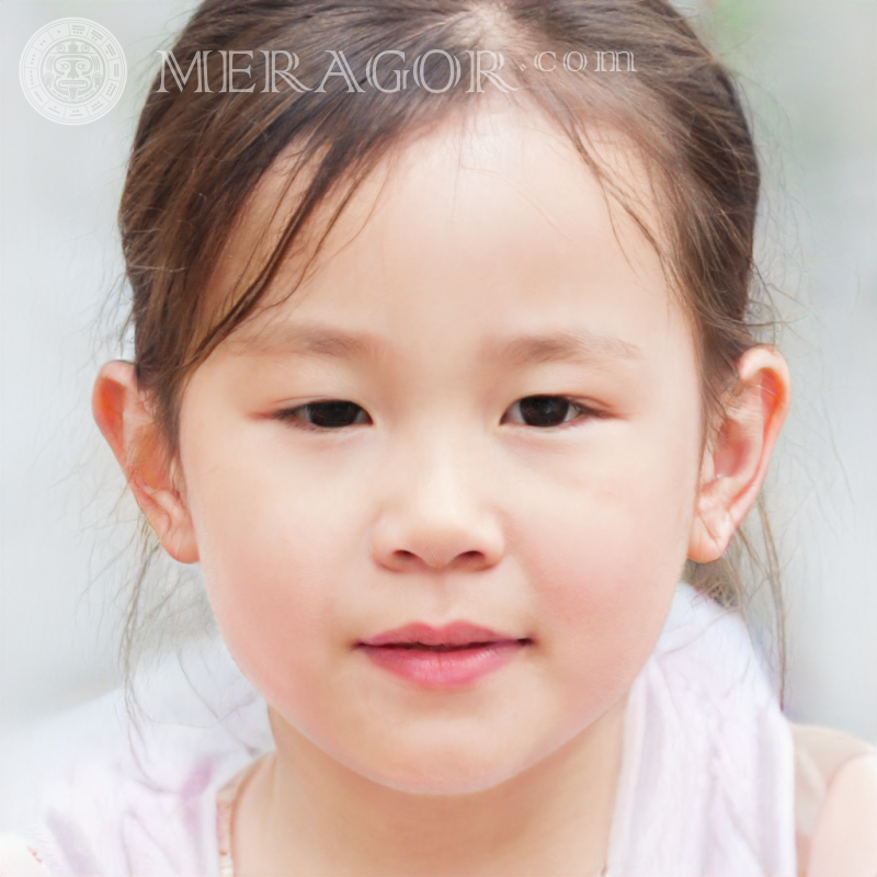 Beautiful photo of a little Chinese girl Faces of small girls Europeans Russians Small girls