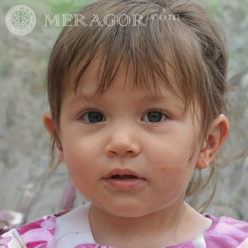 Beautiful avatars of cute little girls Faces of small girls Europeans Russians Small girls