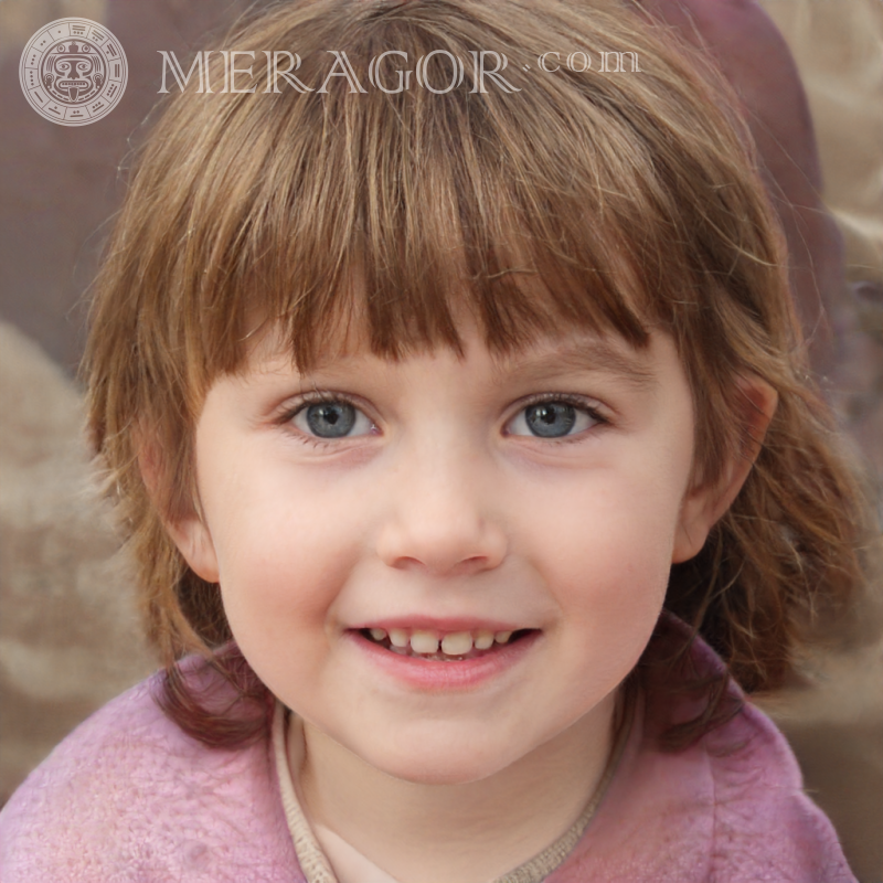 Come up with an avatar for a little girl the best portraits Faces of small girls Europeans Russians Small girls