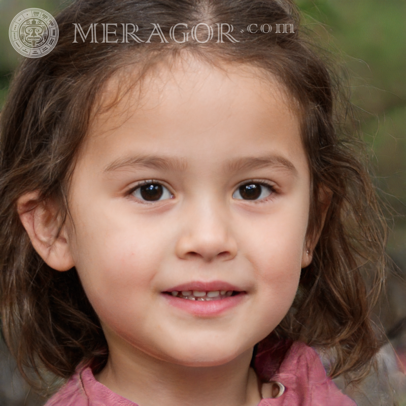 Beautiful face photo of a little girl free Faces of small girls Europeans Russians Small girls