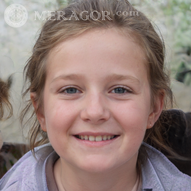 Schönes Foto vom Gesicht eines Mädchens, wie man sich einfällt Gesichter von kleinen Mädchen Europäer Russen Maedchen