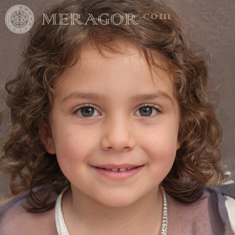 Beautiful photo of a little girl's face how to think Faces of small girls Europeans Russians Small girls