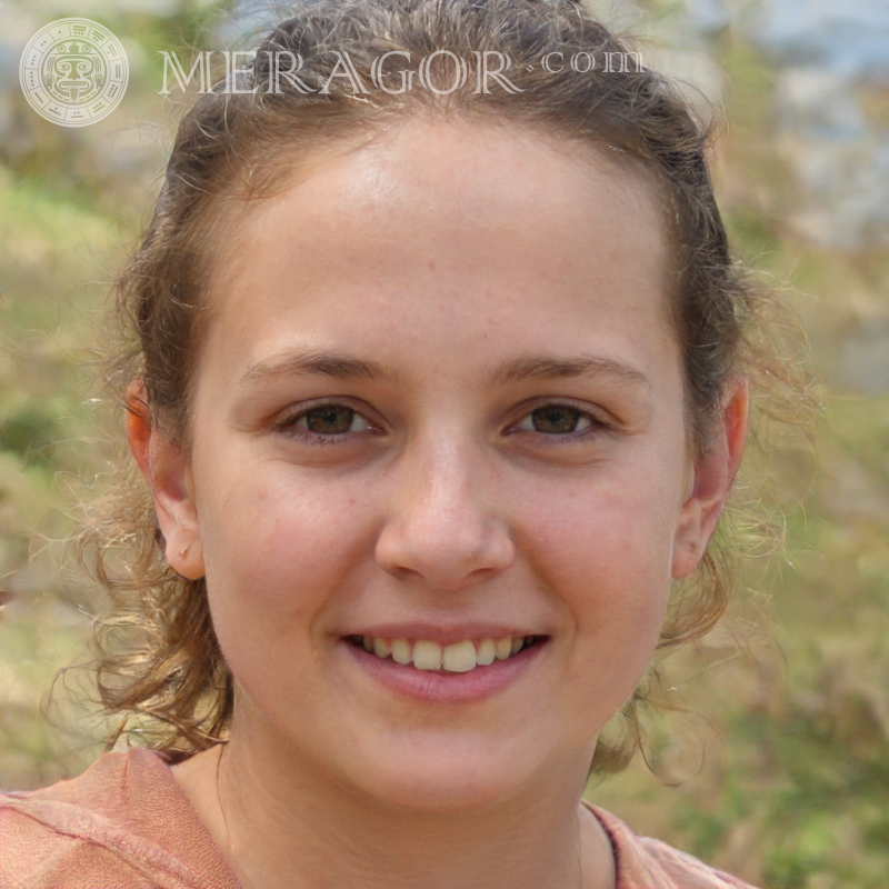 Una hermosa foto de la cara de una niña de TikTok Rostros de niñas pequeñas Europeos Rusos Niñas