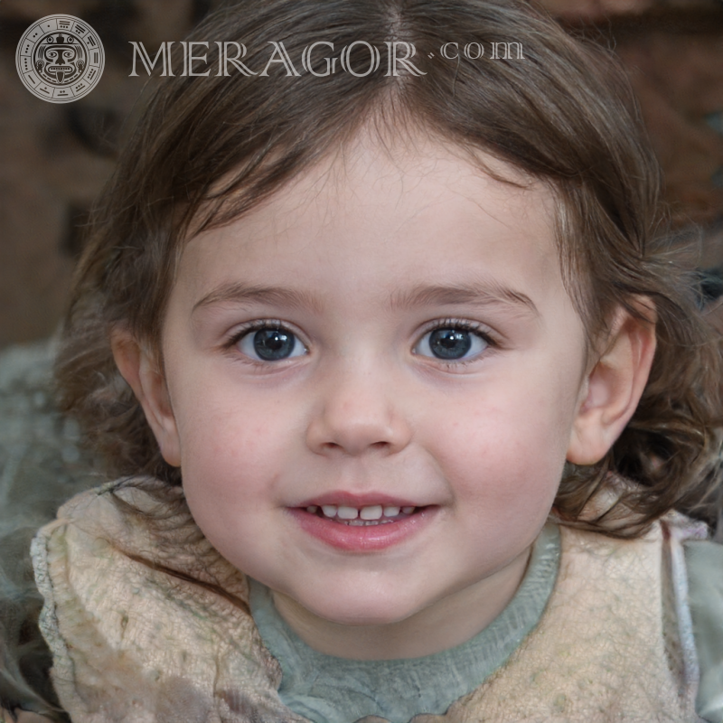Beautiful faces of simple little girls Faces of small girls Europeans Russians Small girls