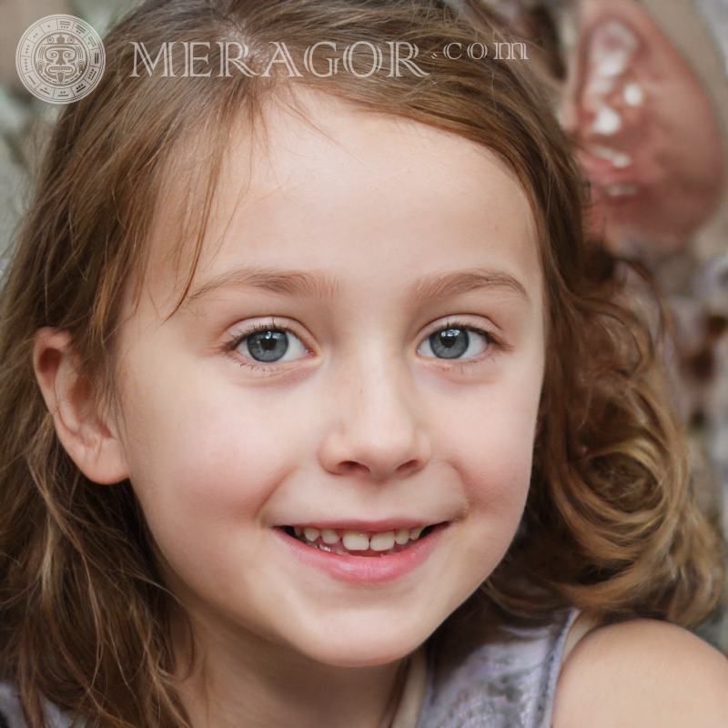 Bellos rostros de chicas lindas para avatar. Rostros de niñas pequeñas Europeos Rusos Niñas