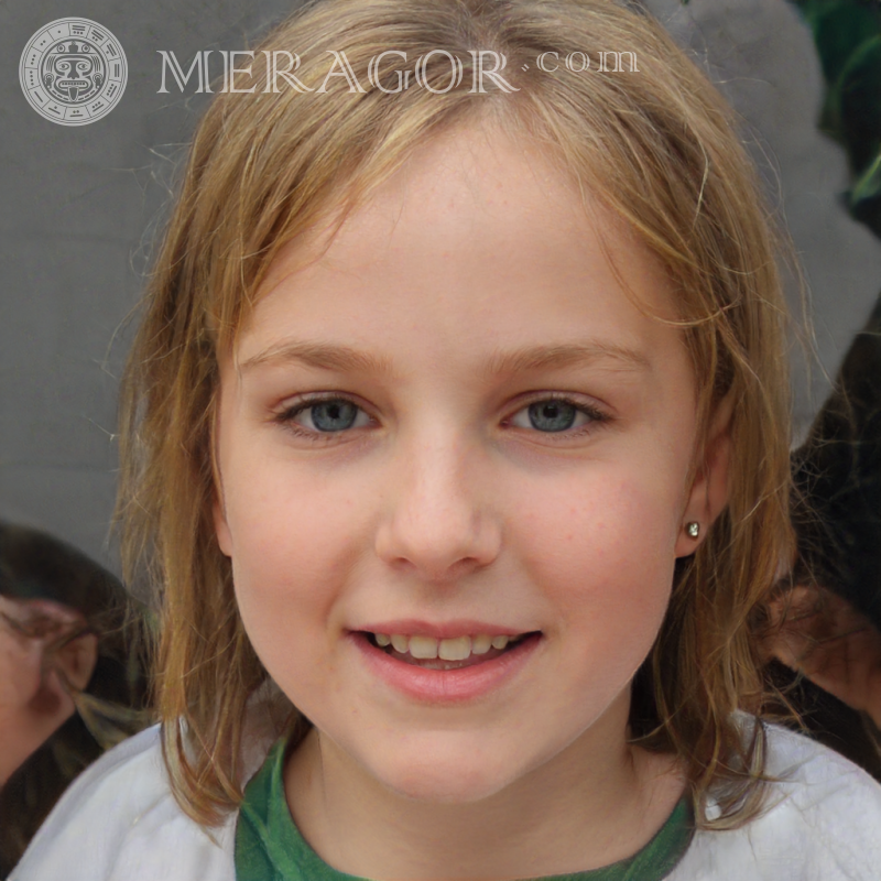 Bellos rostros de chicas rubias Rostros de niñas pequeñas Europeos Rusos Niñas