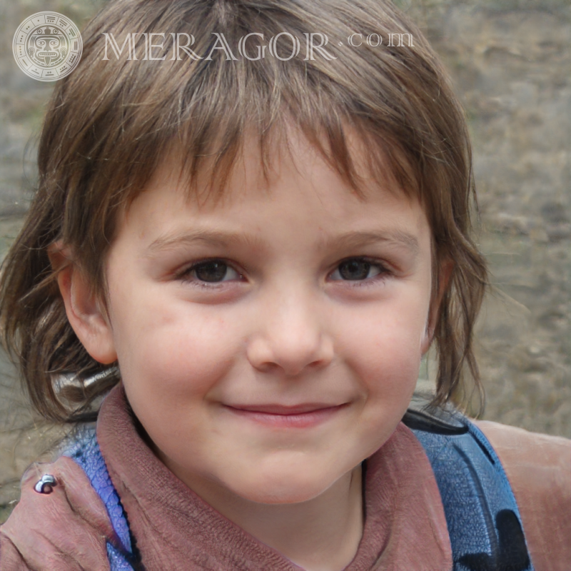 Beautiful photo of cute little girls Faces of small girls Europeans Russians Small girls
