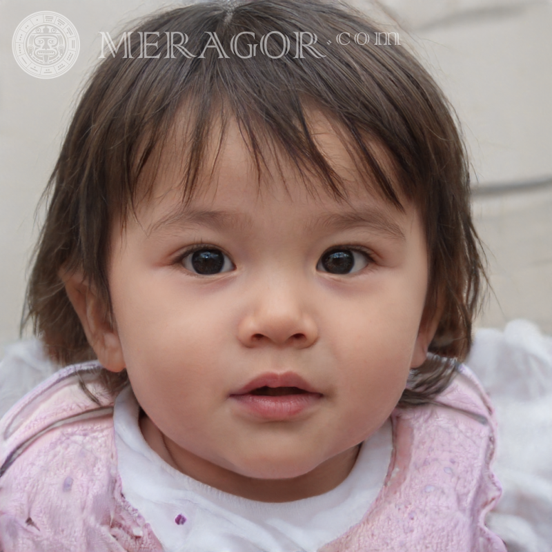 Foto do bebê na foto do perfil Rostos de meninas Europeus Russos Meninas