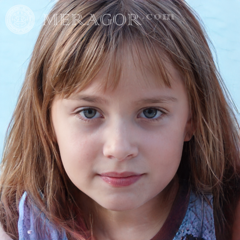 Belles photos de filles 128 x 128 pixels Visages de petites filles Européens Russes Petites filles