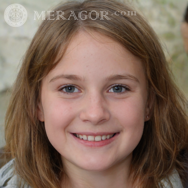 Beaux visages de filles sur avatar TikTok Visages de petites filles Européens Russes Petites filles