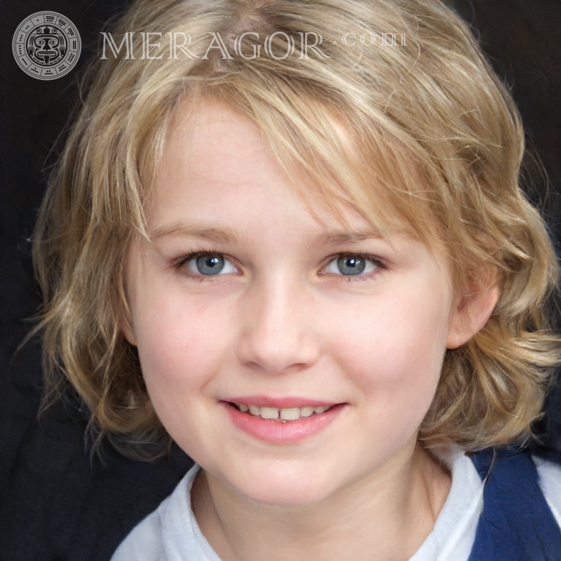 Hermosa foto del rostro de una niña de 12 años Rostros de niñas pequeñas Europeos Rusos Niñas