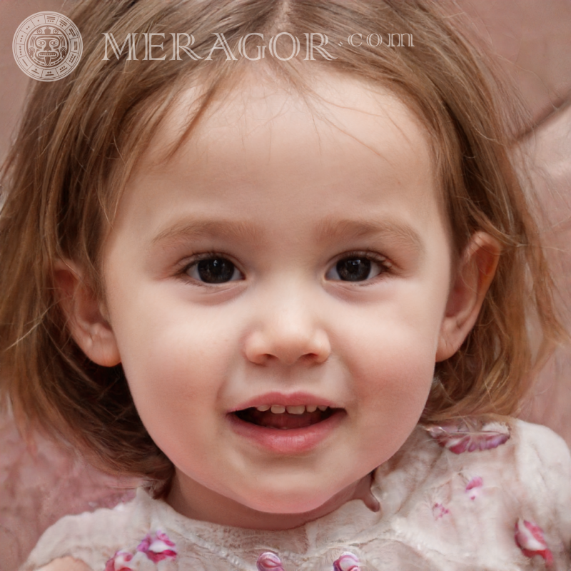 Beautiful faces of little girls 90 by 90 pixels Faces of small girls Europeans Russians Small girls