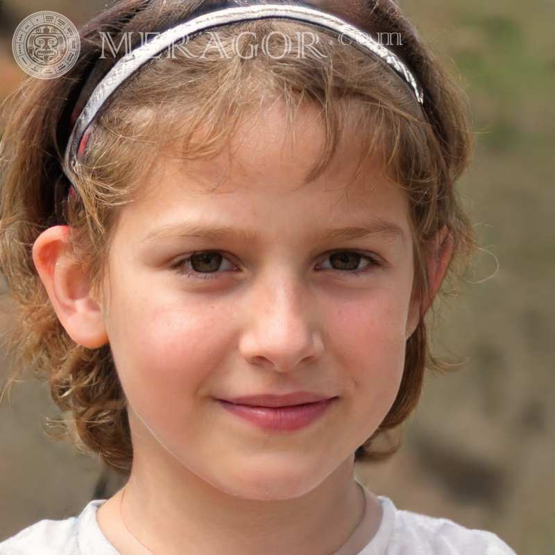 Porträt eines Mädchens auf einem Avatar-Download Gesichter von kleinen Mädchen Europäer Russen Maedchen