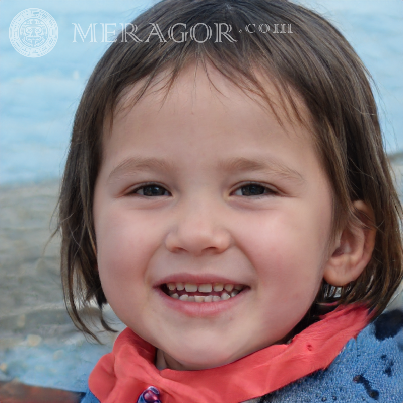 Foto de una niña en otoño Rostros de niñas pequeñas Europeos Rusos Niñas