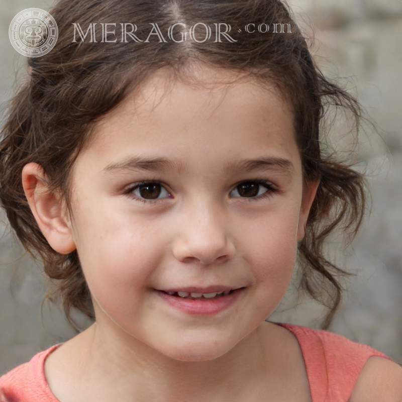 Download photo face of a simple little girl Faces of small girls Europeans Russians Small girls