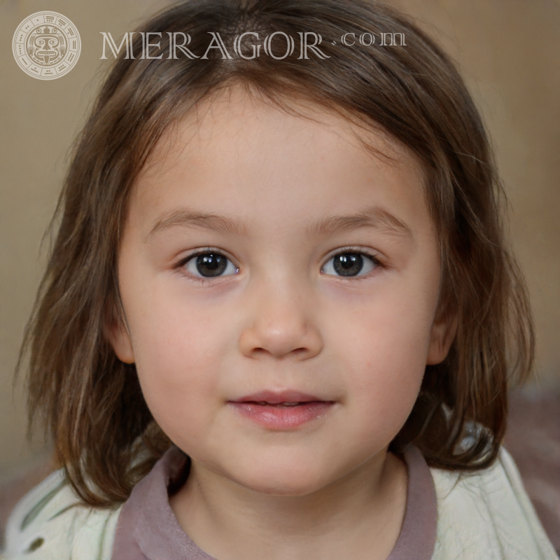 Beautiful faces of little simple girls Faces of small girls Europeans Russians Small girls