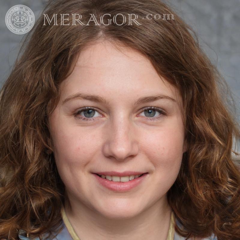 Schöne Gesichter von lächelnden Mädchen Gesichter von kleinen Mädchen Europäer Russen Maedchen
