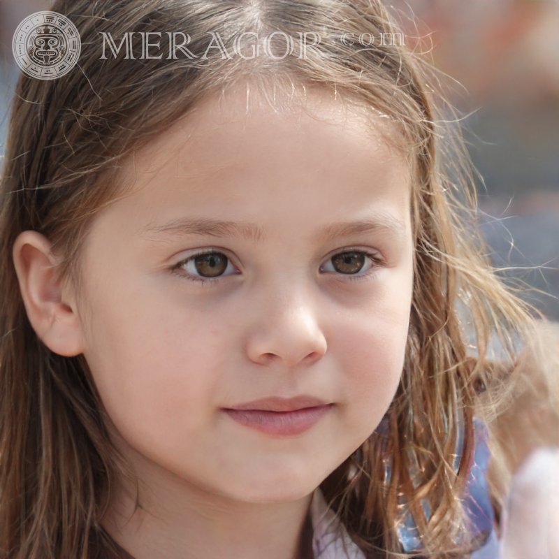 Girls' faces on avatar 128 by 128 pixels Faces of small girls Europeans Russians Small girls