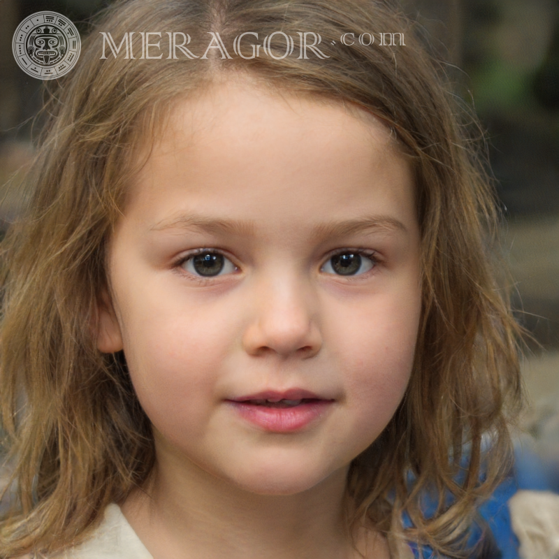 Visages de filles sur de belles images avatar Visages de petites filles Européens Russes Petites filles