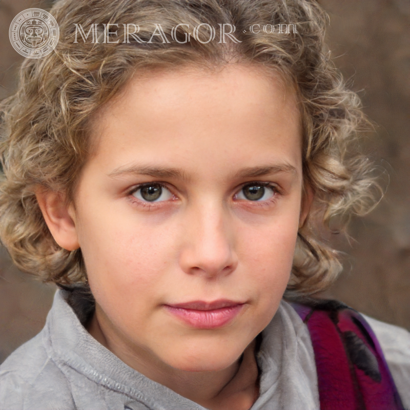 Photo of ordinary girls with wavy hair Faces of small girls Europeans Russians Faces, portraits