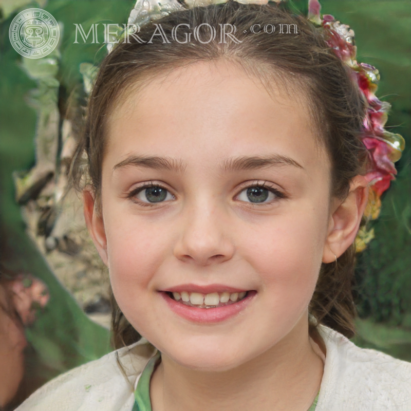 Beautiful photos of first graders Faces of small girls Europeans Russians Faces, portraits