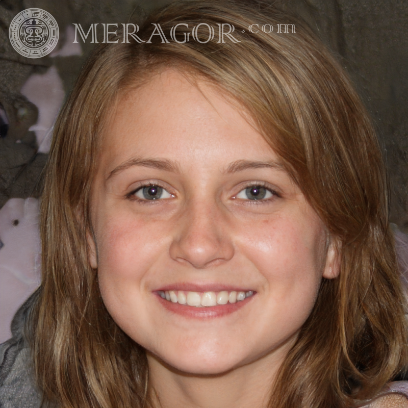 Das Gesicht des Mädchens ist wunderschön auf dem Avatar Gesichter von kleinen Mädchen Europäer Russen Gesichter, Porträts