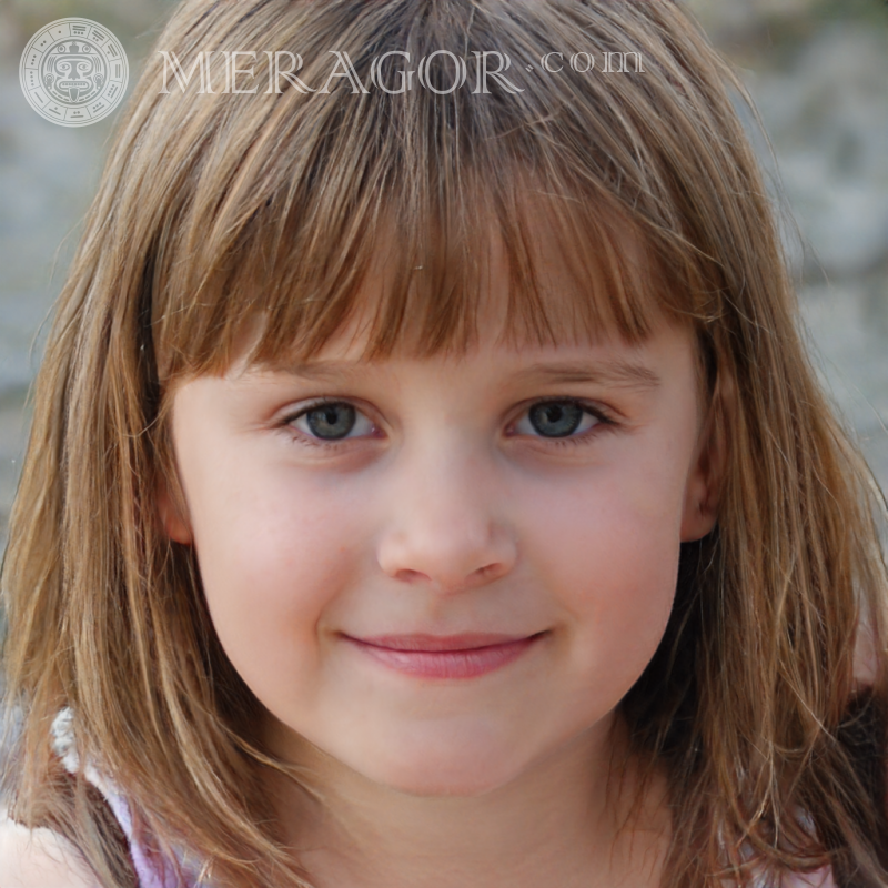 Facebook-Mädchenportrait Gesichter von kleinen Mädchen Europäer Russen Maedchen