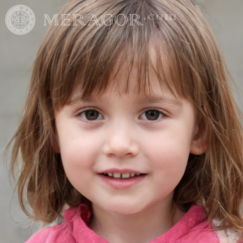 Photo du visage une petite fille pour un forum Visages de petites filles Européens Russes Petites filles