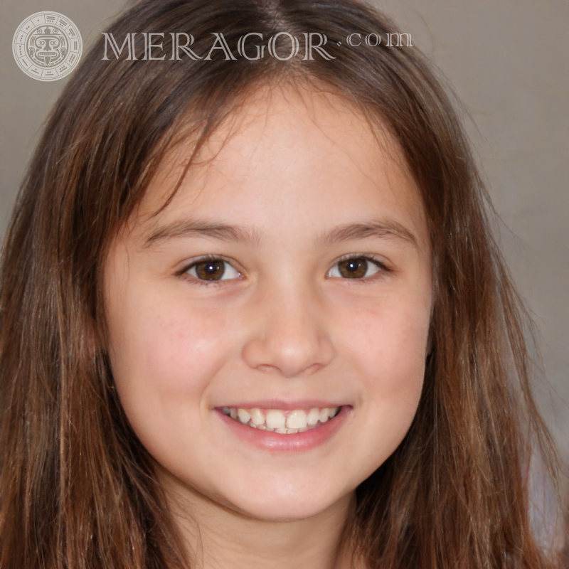 Картинка обличчя дівчинки на візитку Особи маленьких дівчаток Європейці Російські Дівчата
