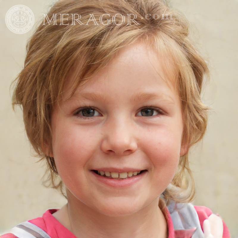 Foto do rosto de uma menina na capa Rostos de meninas Europeus Russos Meninas