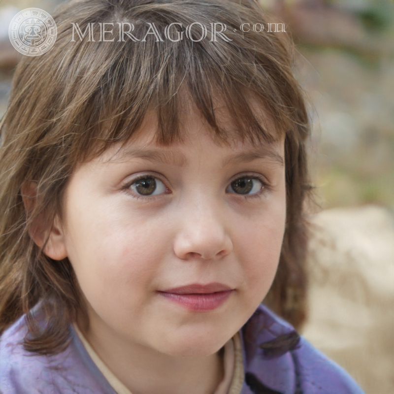 Fotos con niñas de 5 años en avatar Rostros de niñas pequeñas Europeos Rusos Niñas