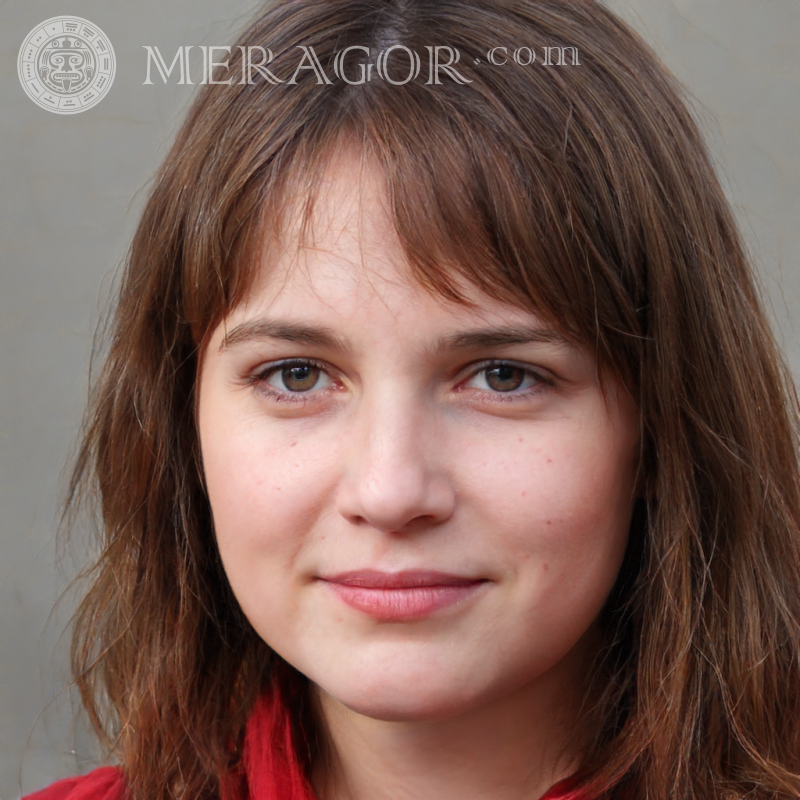 Retrato de uma linda garota na foto do perfil Rostos de meninas Europeus Russos Meninas