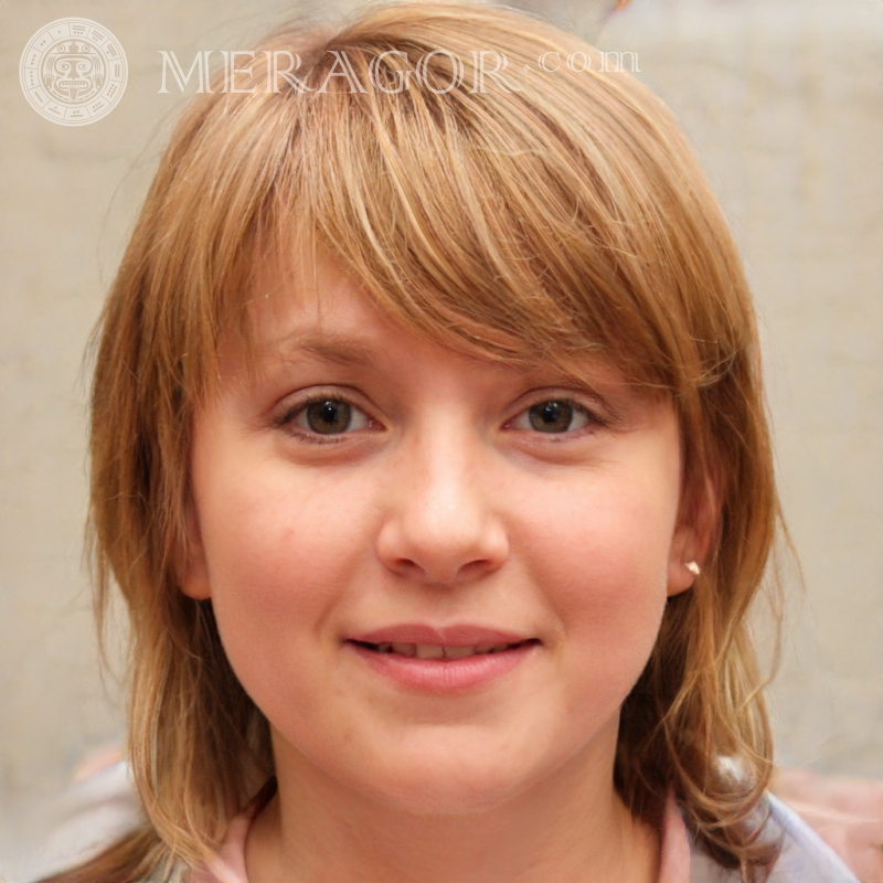 Retrato de uma menina ruiva na foto do perfil Rostos de meninas Europeus Russos Meninas