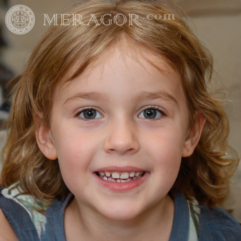 Foto de una niña de 2 años en un avatar Rostros de niñas pequeñas Europeos Rusos Niñas